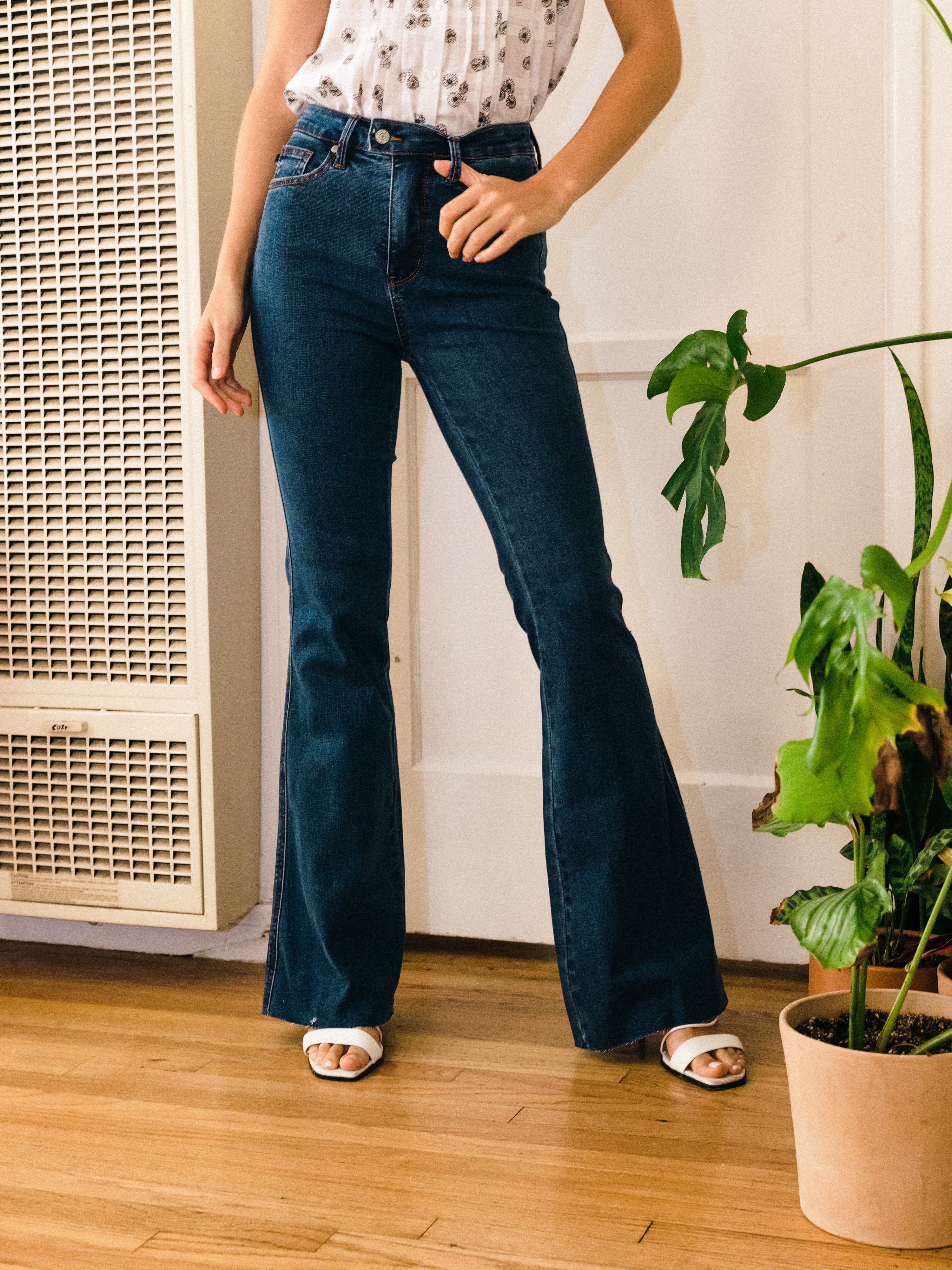 Zoe Cool Denim Tummy Control Flare