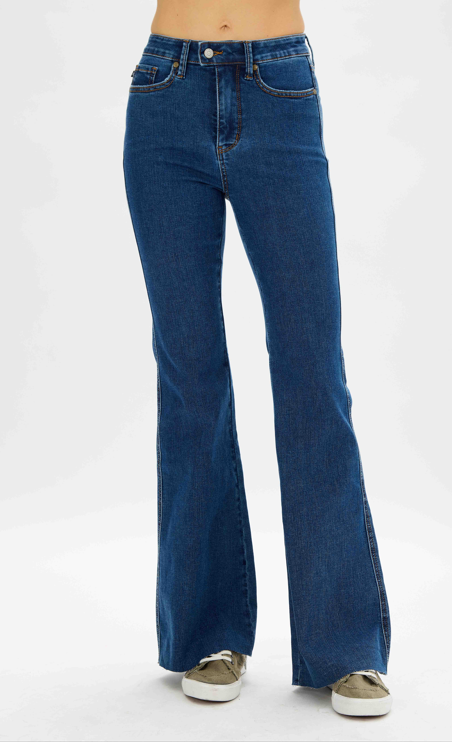 Judy Blue Francine High Rise Tummy Control Flared Jeans -  Denmark