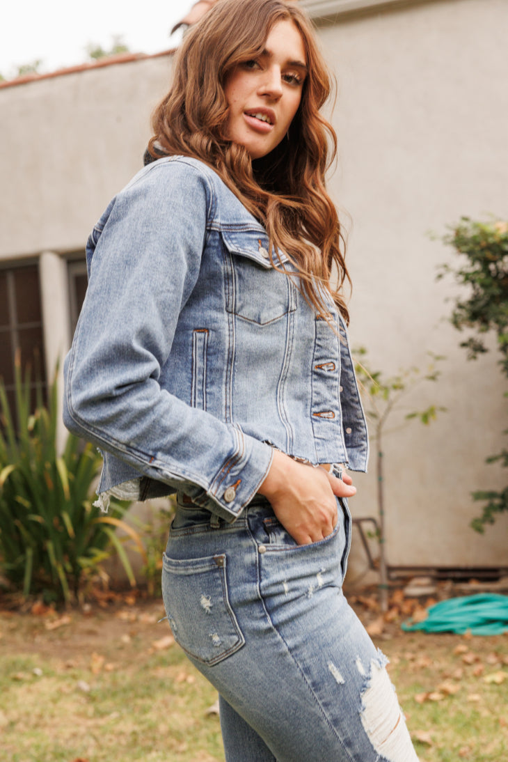 Judy Blue Jeans Howdy Classic Denim Jacket