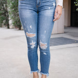 Amery Destroy Hem Skinny Jeans