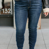 Preorder - Serena High Rise Handsanding Skinny Jeans - PLUS