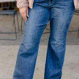 Preorder - Sunny High Rise Wide Hem Flare Jeans - PLUS