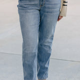 Preorder - Nia Mid Rise Yoke Cell Phone Pocket Dad Jeans - PLUS