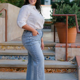 Allison High Rise Front Yoke Retro Wide Leg Jeans - PLUS