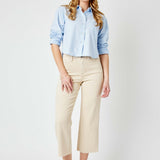 Shannon High Rise Crop Natural Wide Leg Jeans - PLUS