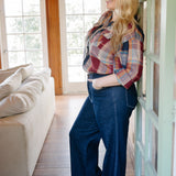 Preorder - Claire High Rise Tummy Control Retro Wide Leg Jeans - PLUS