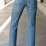 Preorder - Ophelia Mid Rise Contrast Wash Distressed Dad Jeans