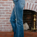 Indie Mid Rise Flare Jeans – Buttoned Up and Ready to Flaunt