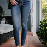 Jennifer Mid Rise Thermal Skinny Jeans