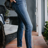 Jennifer Mid Rise Thermal Skinny Jeans